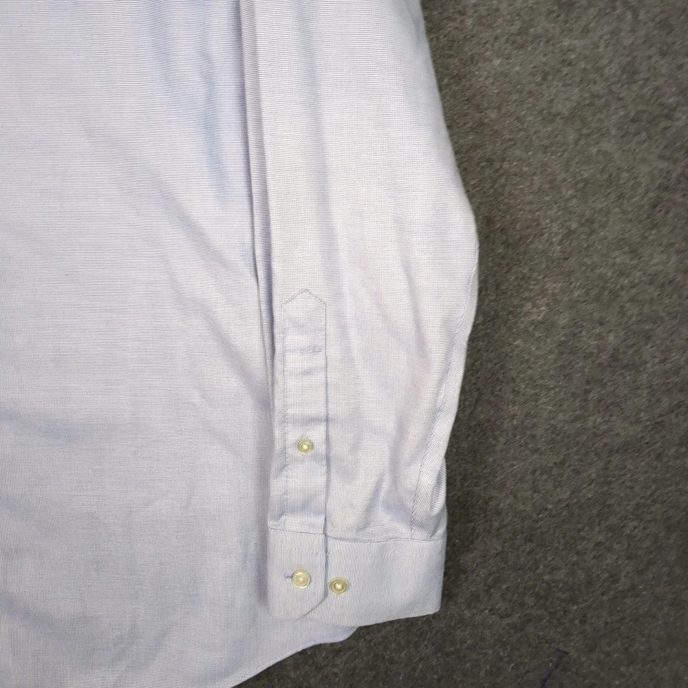 Banana Republic Mens XL Non-Iron Standard Fit Blue Micro Check Button Down Shirt